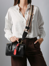 Mini Bowlingtas Bcbg Leder Lancel Beige bcbg A13689-vue-porte